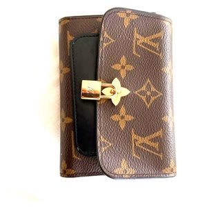 Louis Vuitton Flower Compact Wallet Black